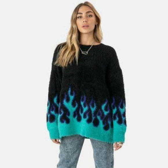 blue flame sweater